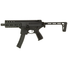 MPX, Semi-automatic, Short Barreled Rifle, 9MM, 6" Barrel, Matte Finish, Black, M-LOK Free Float Handguard, Side Folding Stock, 35 Rounds, 1 Magazine MPX-6B-9-35-SBR