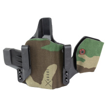 INCOG-X, Joint Collaboration with Haley Strategic, Inside the Waistband Holster, Fits Glock 17/19 with Light, Integrated Magazine Caddy, Microfiber Suede Wrapped Boltaron Construction, Woodland Camo, Right Hand 1341342