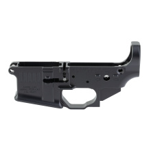Forward Controls Design Lower Receiver, Stripped Lower Receiver, Multi Cal, Billet, Anodized Finish, Black, Includes Ambi Parts, Flared Magwell L-BroadswordER-A-BLK
