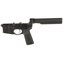 Stripes Lower Receiver, Complete Lower Receiver, Multi Cal, Anodized Finish, Black, No Stock, Includes LFT Trigger, Safety, B5 Grip, and Buffer System L-Stripes-LFT-MS-A-BLK