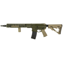 LRF, Sage Dynamics, Semi-automatic, AR, 223 Remington/556NATO, 13.7" Pinned (16" OAL) Barrel, Mid-Length Gas System, Cerakote Finish, Olive Drab Green, Flat Dark Earth Magpul MOE Grip and Magpul CTR Stock, 13" M-LOK SOLGW M76 Rail, SOLGW NOX Keymo Muzzle