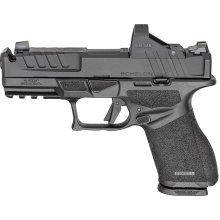 Echelon 4.0C Comp, Semi-automatic, Striker Fired, Polymer Frame Pistol, Compact, 9MM, 4" Barrel with Integrally Compensated Slide, Melonite Finish, Black, Optics Ready Slide, Front Tritium Night Sight, Tactical Rack U-Dot Rear, Viridian Green Dot, 2 Maga