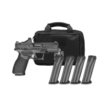 Echelon 4.0 FC, Semi-automatic, Striker Fired, Full Size, 9MM, 4" Barrel, Melonite Finish, Black, Optics Ready Slide, Front Tritium Night Sight, Tactical Rear U-Dot, Viridian RFX11 Red Dot, 4 Magazines, (3)-17 Round and (1)-20 Round EC9409BFC-PAC