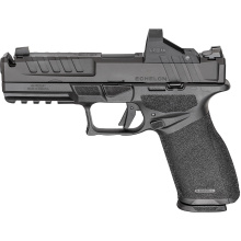 Echelon, Semi-automatic, Striker Fired, Polymer Framed Pistol, Full Size, 9MM, 4.5" Barrel with Integral Compensator, Melonite Finish, Black, Optics Ready Slide, Tritium/Luminescent Front, Tactical Rack U-Dot Rear Sight, Viridian Green Dot, 4 Magazines,