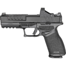 Echelon, Semi-automatic, Striker Fired, Polymer Framed Pistol, Full Size, 9MM, 4.5" Barrel, Melonite Finish, Black, Optics Ready Slide, Front Tritium Night Sight, Tactical Rack U-Dot Rear, Viridian Green Dot, Manual Safety, 4 Magazines, (3)-17 Round and