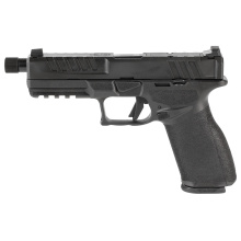 Echelon, Semi-automatic, Striker Fired, Polymer Framed Pistol, Full Size, 9MM, 5.28" Threaded Barrel, 1/2X28 Thread Pitch, Melonite Finish, Black, Optics Ready Slide, Tritium 3 Dot Night Sights, 5 Magazines, (4)-17 Round and (1)-20 Round, Includes Range