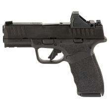 Hellcat Pro, Striker Fired, Semi-automatic, Polymer Frame Pistol, 9MM, 3.7" Hammer Forged Barrel, Melonite Finish, Black Polymer Frame, Viridian RFX-11 Green Dot Sight, Textured Grip, Tritium Front Sight, Tactical Rack Rear Sight, 5 Magazines, (4)-17 Rou