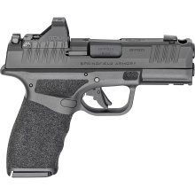 Hellcat Pro Comp OSP, Striker Fired, Semi-automatic Pistol, 9MM, 3.7" Hammer Forged Barrel with Comp, Melonite Finish, Black, Adaptive Grip Texture, Tritium Front Sight, Tactical Rack U-Notch Rear Sight, Viridian Green Dot, 4 Magazines, (1)-15 Round and