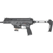 Kuna, Semi-automatic Pistol, 9MM, 6.125" Tri-Lug Barrel, Roller Delayed, M-LOK Handguard, Strike Industries FSA Pistol Brace, Anodized Finish, Black, 10 Rounds, Includes Front and Rear Flip Up Sights KN9069BTLLC-FSA