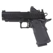 1911 DS Prodigy 4.25" AOS Handgun, Semi-Automatic Metal Frame Pistol, 4.25" Forged Stainless Steel Match Grade Barrel, Forged Carbon Steel Frame, Black Cerakote Finish, Polymer Grips, Optics Ready, Fiber Optic Front and Black Serrated Rear Sights, Viridi