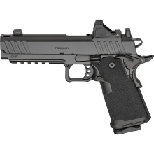 1911 DS Prodigy Comp, Semi-automatic, Metal Frame Pistol, Full Size, 9MM, 5" Forged Stainless Steel Bull Barrel, Forged Carbon Steel Frame, Cerakote Finish, Black, Polymer Grips, Tritium Front and Black Serrated Rear Sights, Optics Ready, Ambidextrous Sa