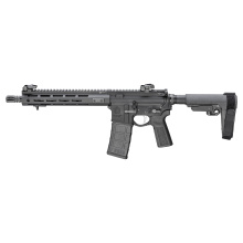 Saint VICTOR, Semi-automatic, AR Pistol, 223 Remington/556NATO, 11.5" Barrel, Anodized Finish, Black, B5 Systems Type 23 Grip, SBA3 Pistol Stabilizing Brace, Includes Front and Rear Flip Up Sights, Ambidextrous Safety, 30 Rounds, 1 Magazine STV9115556B-S