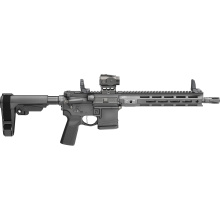SAINT Victor V2, Semi-automatic, AR Pistol, 223 Remington/5.56 NATO, 11.5" Barrel, Anodized Finish, Black, B5 Systems Type 23 Grip, SBA3 Pistol Stabilizing Brace, Includes Front and Rear Flip Up Sights, Ambidextrous Safety, Viridian Venta Green Dot Optic
