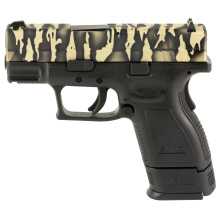 XD, Semi-automatic, Striker Fired, Sub-Compact, 9MM, 3", Tiger Stripe Camo Slide, Black Frame, 1-16 Round Mag, 1-13 Round Mag With Grip Extension, Right Hand, Fixed Sights, Polymer, Cerakote XDD9801HC-2