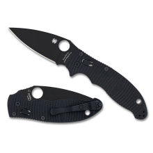 Manix 2 Salt, Folding Knife, 3.37" Drop Point Blade, 8" Overall Length, CPM MagnaCut Blade Steel, Plain Edge, DLC Finish, Black, G-10 Black Handle, Ball Bearing Lock C101GMCBKP2