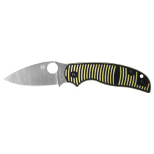 Sage 5 Salt, Folding Knife, 3" Spear Point Blade, 7.13" Overall Length, CPM MagnaCut Blade Steel, Plain Edge, Satin Finish, Silver, Black and Yellow G10 Grip, Compression Lock C123GPBKYLMC