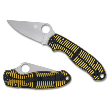 Para 3 Salt, Folding Knife, 2.93" Drop Point Blade, 7.2" Overall Length, CPM MagnaCut Blade Steel, Plain Edge, Satin Finish, Silver, Yellow and Black G-10 Handle, Compression Lock C223GBKYLMCP