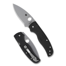 Shaman Lightweight, Folding Knife, 3.58" Drop Point Blade, 8.25" Overall Length, CTSBD1N Blade Steel, Plain Edge, Satin Finish, Silver, Black FRN Handle, Compression Lock C229PBK