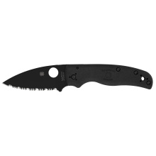 Shaman Lightweight, Folding Knife, 3.58" Drop Point Blade, 8.25" Overall Length, CTSBD1N Blade Steel, Spyder Edge, DLC Finish, Black, Black FRN Handle, Compression Lock C229SBBK