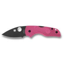 Lil Native Lightweight, Folding Knife, 2.42" Drop Point Blade, 5.9" Overall Length, CTS BD1N Blade Steel, Plain Edge, DLC Finish, Black, Pink FRN Handle, Back Lock C230PPNBK