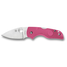 Lil Native Lightweight, Folding Knife, 2.42" Drop Point Blade, 5.9" Overall Length, CTS BD1N Blade Steel, Plain Edge, Satin Finish, Silver, Pink FRN Handle, Back Lock C230PPN