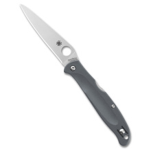 Charisma, Folding Knife, 2.98" Drop Point Blade, 6.8" Overall Length, CTSBD1N Blade Steel, Plain Edge, Satin Finish, Silver, Gray FRN Handle, Back Lock C259PGY