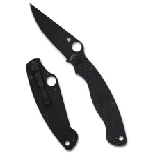 Military 2 Salt, Folding Knife, 4" Drop Point Blade, 9.51" Overall Length, CPM MagnaCut Blade Steel, Plain Edge, DLC Finish, Black, G-10 Black Handle, Compression Lock C36GMCBKP2