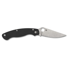 Military 2, Folding Knife, 4" Clip Point Blade, 9.51" Overall Length, CPM-S30V Blade Steel, Plain Edge, Satin Finish, Silver, Black G-10 Handle, Compression Lock, Left Hand C36GPLE2