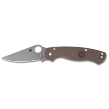Para Military 2 Lightweight, 3.47" Clip Point Blade, 8.29" Overall Length, CPM15V Blade Steel, Plain Edge, Satin Finish, Silver, Brown FRN Handle, Compression Lock C81PBN15V2