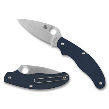 UK PENKNIFE, Folding Knife, 2.95" Drop Point Blade, CPM SPY27 Blade Steel, 6.89" Overall Length, SlipIt Lock, Satin Finish, Silver Blade, Blue G-10 Handle C94GPCBL