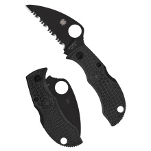Manbug Wharncliffe, Folding Knife, 1.91" Wharncliffe Blade, 4.39" Overall Length, VG-10 Blade Steel, SpyderEdge, Titanium Carbonitride Finish, Black Blade, Black FRN Handle, Back Lock MBKWSBK