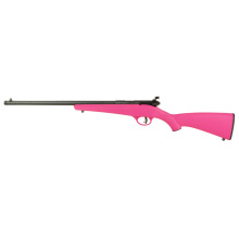 Rascal F-SR, Bolt Action, 22LR, 16" Threaded Barrel, 1/2x28 Thread Pitch, Black, Pink Synthetic Stock, Single Shot 13811