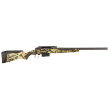 212 Harvester, Bolt Action Shotgun, 20 Gauge, 3" Chamber, 22" Rifled Barrel, Cerakote Finish, Gun Metal Bronze, Woodland Camo Synthetic Stock, Right Hand, 2 Rounds 32805