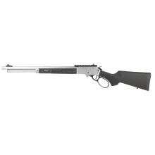 1854, Lever Action Rifle, 45-70 Government, 20" Threaded Barrel, 11/16X24 Thread Pitch, Stainless Steel, Silver, Black Synthetic Stock, Large Loop, XS Ghost Ring Rear Sight, Gold Bead Front Sight, Cross Bolt Safety, 6 Rounds 14204