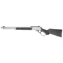 1854, Lever Action Rifle, 30-30 Winchester, 20" Threaded Barrel, 5/8X24 Thread Pitch, Stainless Steel, Silver, Black Synthetic Stock, Large Loop, XS Ghost Ring Rear Sight, Gold Bead Front Sight, Cross Bolt Safety, 6 Rounds 14205