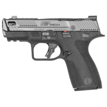 Shield X Performance Center Carry Comp, Semi-automatic, Striker Fired, Compact, 9MM, 3.6" Ported Barrel, Armornite Finish, Black, Thumb Safety, Optics Ready, Front Night Sight, 2 Magazines, 10 Rounds 14271