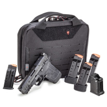 Equalizer, Range Kit, Semi-automatic Pistol, Single Action Internal Hammer, Micro Compact, 9MM, 3.675" Barrel, Armornite Finish, Black, Optics Ready, Thumb Safety, 3 Dot Sights, 5 Magazines, (1)-10 Round, (1)-13 Round & (1)-15 Round, Includes Tac-Six Tac
