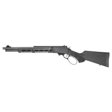 1854 Stealth Hunter, Lever Action Rifle, 45-70 Government, 16.5" Threaded Barrel, 11/16X24 Thread Pitch, Armornite Finish, Black, Black Synthetic Stock, M-LOK Handguard, XS Ghost Ring Sight, HIVIZ H3 Front Sight, Cross Bolt Safety, 5 Rounds 14453