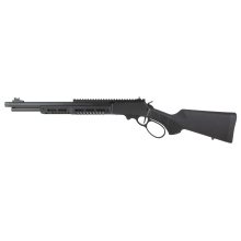 1854 Stealth Hunter, Lever Action Rifle, 30-30 Winchester, 16.5" Threaded Barrel, 5/8x24" Thread Pitch, Armornite Finish, Black, Black Synthetic Stock, M-LOK Handguard, XS Ghost Ring Sight, HIVIZ H3 Tritium/Fiber Optic Front Sight, Cross Bolt Safety, 5 R