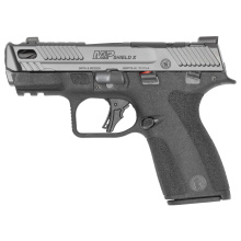 Shield X Carry Comp, Semi-automatic, Striker Fired, Micro Compact, 9MM, 3.6" Ported Barrel, Armornite Finish, Black, Front Night Sight, Manual Thumb Safety, Optic Ready, Flat Face Trigger, Magazine Disconnect Safety, Taclite Loaded Chamber Indicator, 10