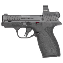 Bodyguard 2.0, Striker Fired, Polymer Frame Pistol, Micro-Compact, 380 ACP, 2.75" Barrel, Armornite Finish, Black, Bright Dot Front Sight with Tritium Insert, Viridian RFX1 Micro Green Dot Sight, Flat Face Trigger, 2 Magazines, (1)-12 Round and (1)-10 Ro