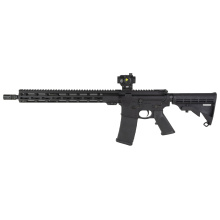 M&P 15 Sport III, Semi-automatic, AR, 223 Remington/556NATO, 16" Barrel, Anodized Finish, Black, A2 Grip, Crimson Trace CTS-103 Red/Green Dot Sight, Free Float M-LOK Handguard, Adjustable Stock, 30 Rounds, 3 Magazine, Includes M&P Range Case 14790