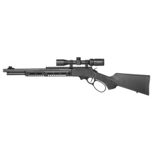 Model 1854, Lever Action Rifle, 45-70 Government, 20" Threaded Barrel, 11/16X24 Thread Pitch, Armornite Finish, Black, Walnut Furniture, Gold Bead Front Sight, 6 Rounds, Large Loop Lever, Cross-Bolt Safety, Vortex Crossfire HD 2-7X32 14828