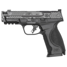 Performance Center M&P 9 M2.0 Metal Carry Comp, Semi-automatic, Striker Fired, Aluminum Frame Pistol, Compact, 9MM, 4.22" Ported Barrel, Armornite Finish, Gray, Black Frame, Textured Grip, Tritium Front Night Sight, Blacked-Out Rear Sight, 15 Rounds, 2 M