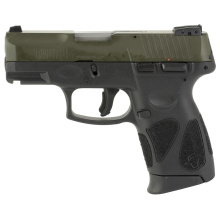 G2C, Striker Fire, Semi-automatic, Polymer Frame Pistol, Compact, 9MM, 3.2" Barrel, Matte Finish, Moss Green, Adjustable Sights, Manual Thumb Safety, 12 Rounds, 2 Magazines 1-G2C93B-12