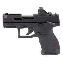 TX22 TORO, Striker Fired, Semi-automatic, Polymer Frame Pistol, Compact, 22 LR, 3.6" Barrel, Anodized Finish, Black, Drift Adjustable Rear Serrated Sight, Fixed White Dot Front Sight, Equipped with Viridian RFX-11 3 MOA Green Dot Optic, Thumb Safety,2 Ma