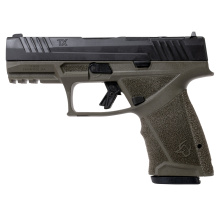 TX9, Striker Fired, Single Action Only, Semi-automatic, Compact, 9MM, 4" Barrel, Nitride Finish, Olive Drab Green and Black, Drift Adjustable Rear Sight with Removable Front Sight, Optics Ready T.O.R.O. Slide, 15 Rounds, 2 Magazines 1-TX9C441-OD