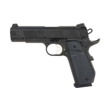 1911 Carry, Semi-automatic, 1911, Metal Frame Pistol, Commander, 45 ACP, 4.25" Barrel, Cerakote Finish, Carbon Black, Sunburst Texture G10 Grips, Novak White Dot Sights, 8 Rounds, 2 Magazines 10100102