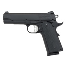 1911 Carry B45, Semi-automatic, 1911, Metal Frame Pistol, Commander, 45ACP, 4.25" Barrel, Cerakote Finish, Black, Rubber Overmolded Grips, Novak White Dot Sights, 8 Rounds, 2 Magazines 10100119