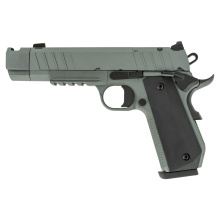 1911 Carry B10BA SF-C, Semi-automatic, 1911, Metal Frame Pistol, Carry, 10MM, 4.25"  Compensated Bull Barrel, Cerakote Finish, Black Barrel with Gray Slide and Frame, Aluminum Grips, Novak White Dot Sights, 8 Rounds, 2 Magazines, Accessory Rail 10100134